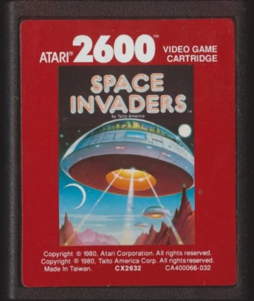 A26 Space Invaders - Atari Red or Silver Picture Label - Image 2