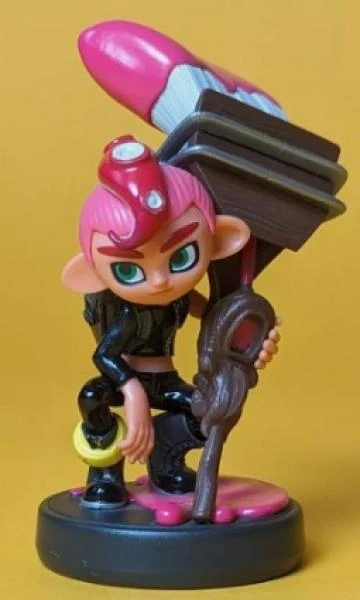 Amiibo - Black Base - Splatoon - Pink Octoling Boy - USED