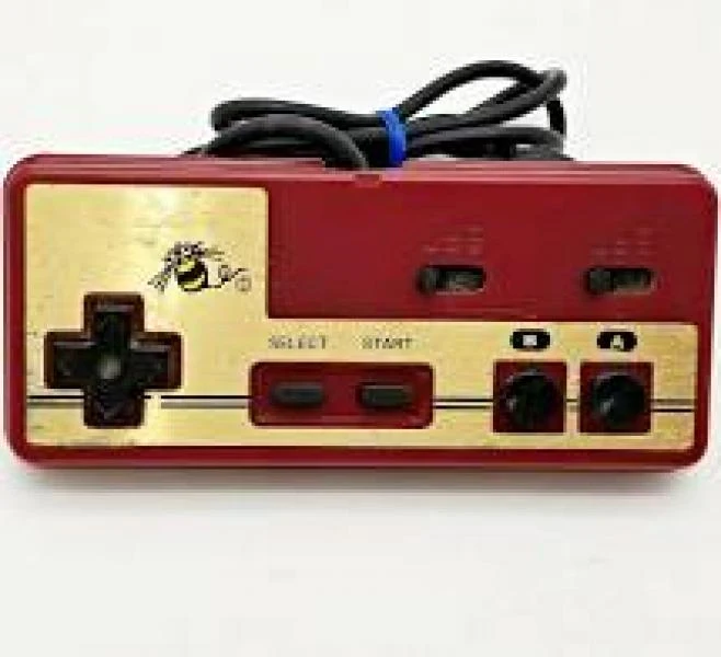 FAM Nintendo Famicom controller (3rd) Hudsonsoft - famicom red with bee logo on front - USED