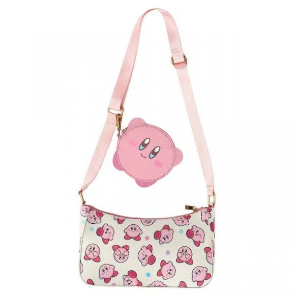 Gamer Bags - Purses and Handbags - Nintendo - Kirby - Crossbody and coin purse - pink & white - NEW
