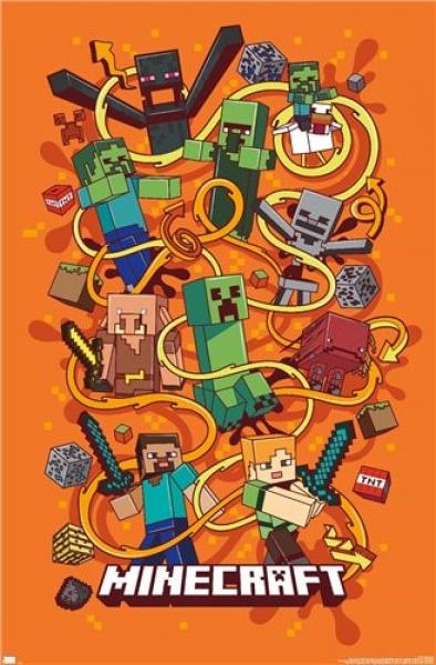 Gamer Gear - POSTER - 24x36 - flat frame-ready - Microsoft - Minecraft - Funtage