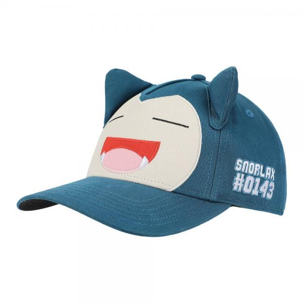Gamer Hat - Nintendo - Pokemon - Snorlax - Big Face with ears - soft snapback - blue