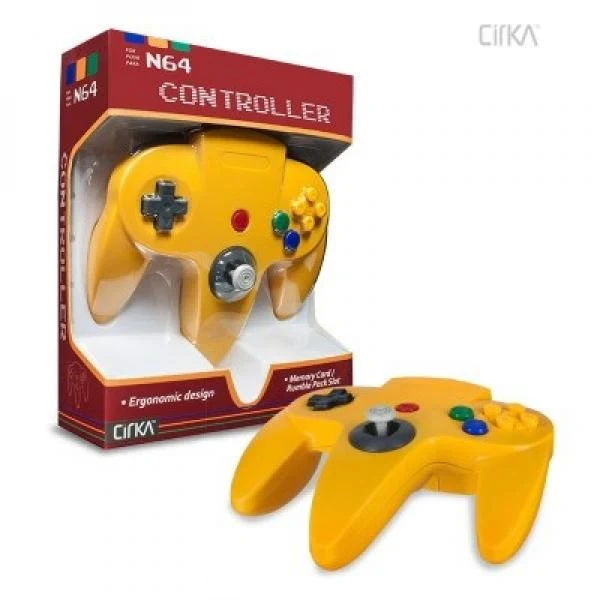 N64 Controller (3rd) NEW - Cirka - Original Style - Hyperkin - YELLOW