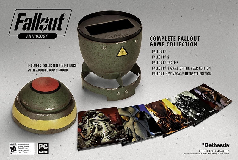 PC Fallout Anthology - Complete with Collectible Mini-Nuke and 6 Game Discs - Fallout 1 / 2 / Tactics / 3 GOTY Edition / New Vegas Ultimate Edition / 4