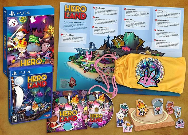 PS4 HeroLand - Knowble Edition - Complete with Outer Box, Game, Drawstring Pouch, OST CD, Guide Map and Paper Sumo Arena