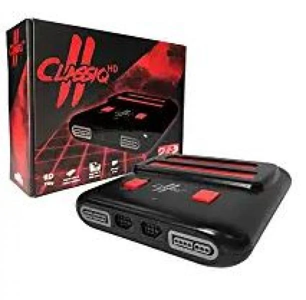 SNES NES Old Skool Classiq 2 - Black and Red system - plays both SNES and NES games - USED