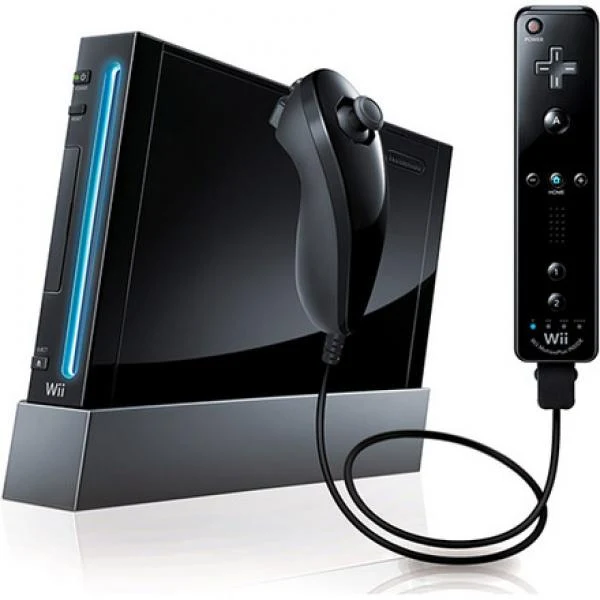 Wii F - Nintendo Wii - System HW - Black - (No GC) - USED
